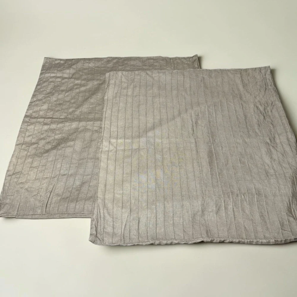 Croscill Townhouse 100% Linen Euro Pillow Shams Pillow Cases 26